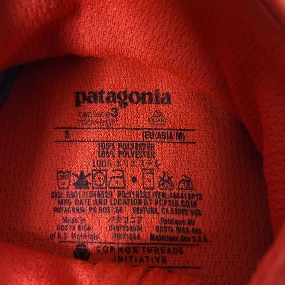 Patagonia Capilene3 Midweight Jacket Mens Adult Size S Red Gray Quater Zip - Picture 4 of 8